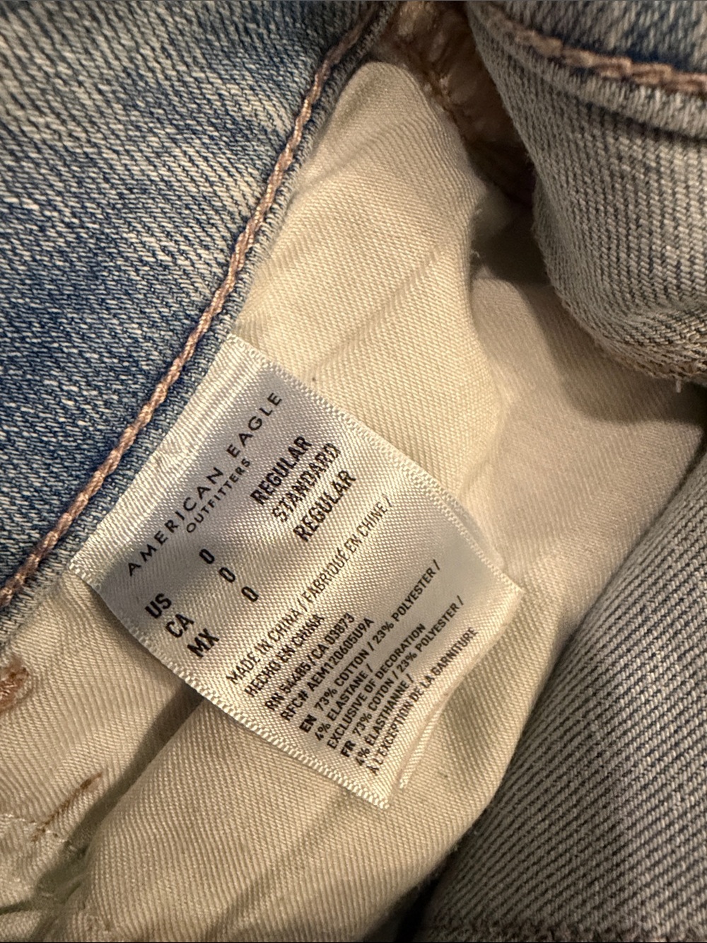 American Eagle Outfitters Light Blue Distressed Skinny Jeans - Picture 3 of 3